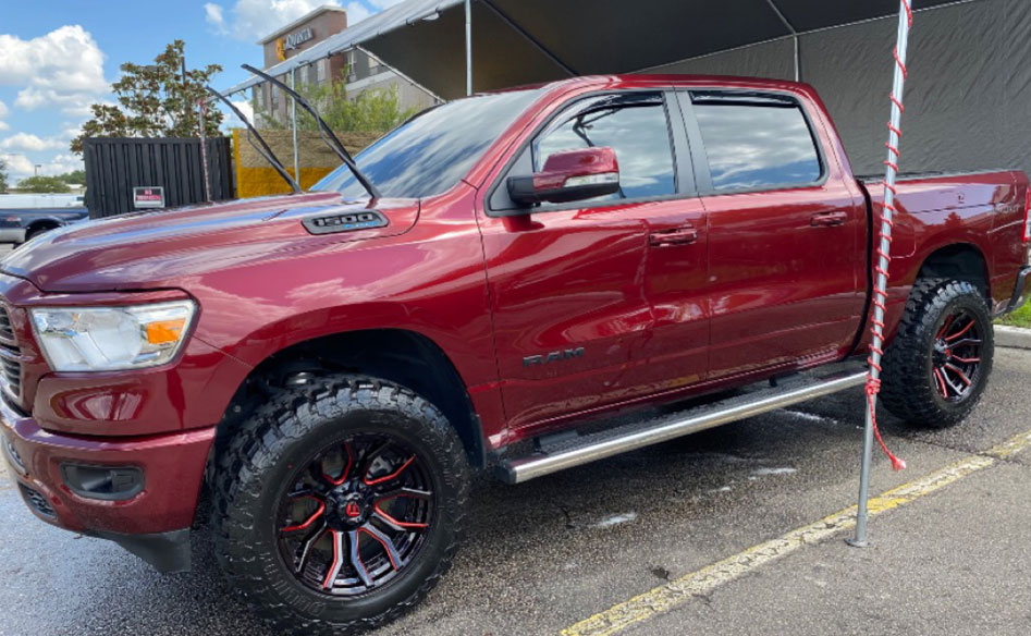 after red dodge ram detailing