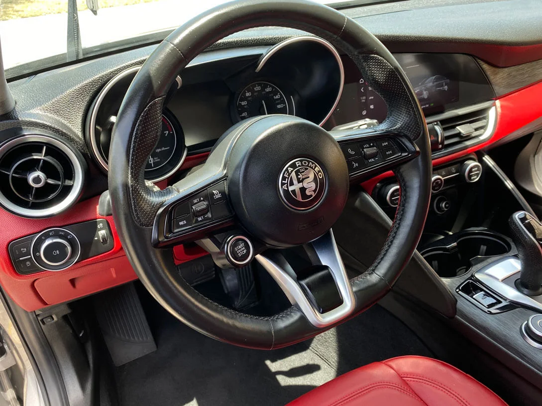 Interior of Alfa Romeo car
